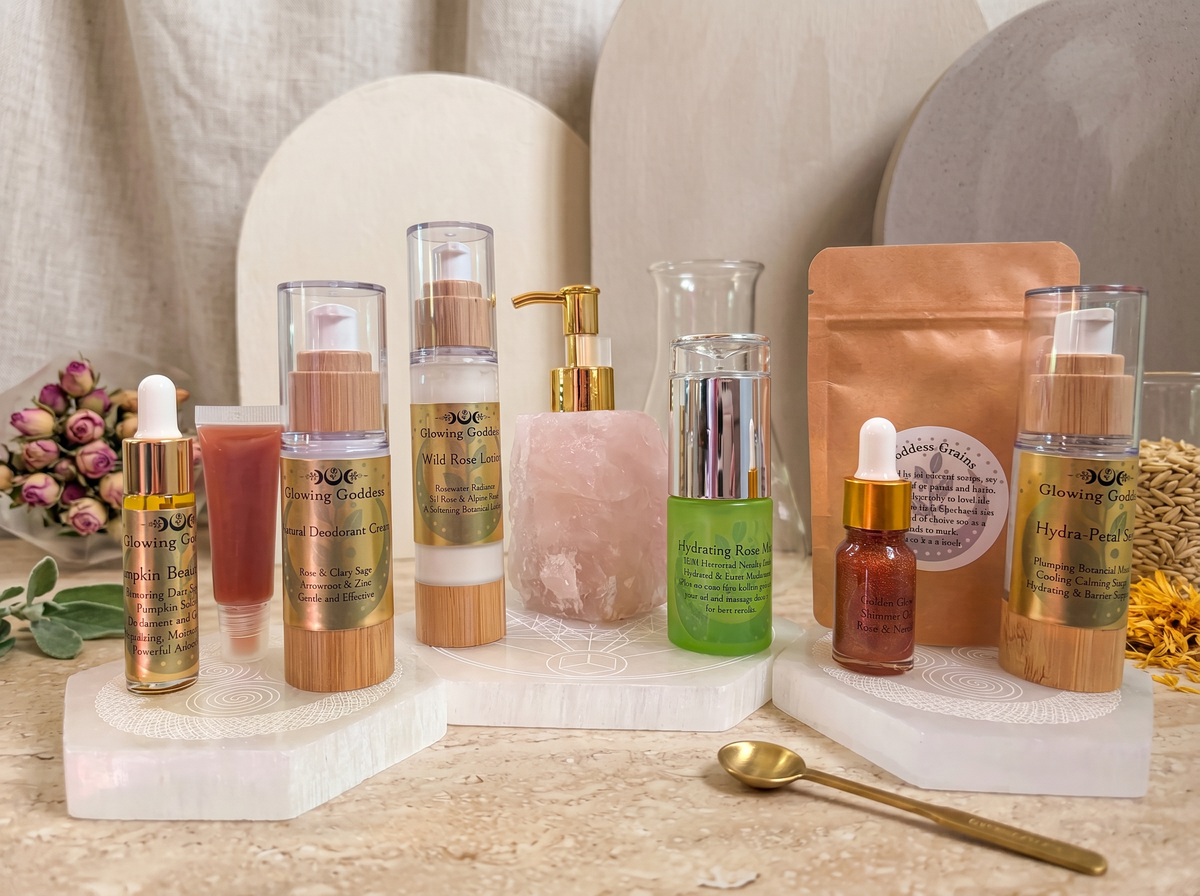 Photo of Glowing Goddess products on display